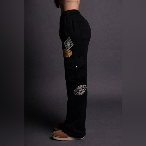 Darc Sport Pants - Darc Sport "Tale of Two Wolves" TAN limited edition cargo sweatpants